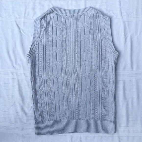 Brooks Brothers light gray Cable Knit Sweater Vest - Picture 3 of 6
